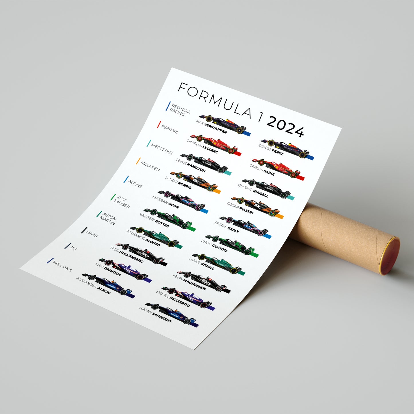 a roll of paper that has a bunch of cars on it