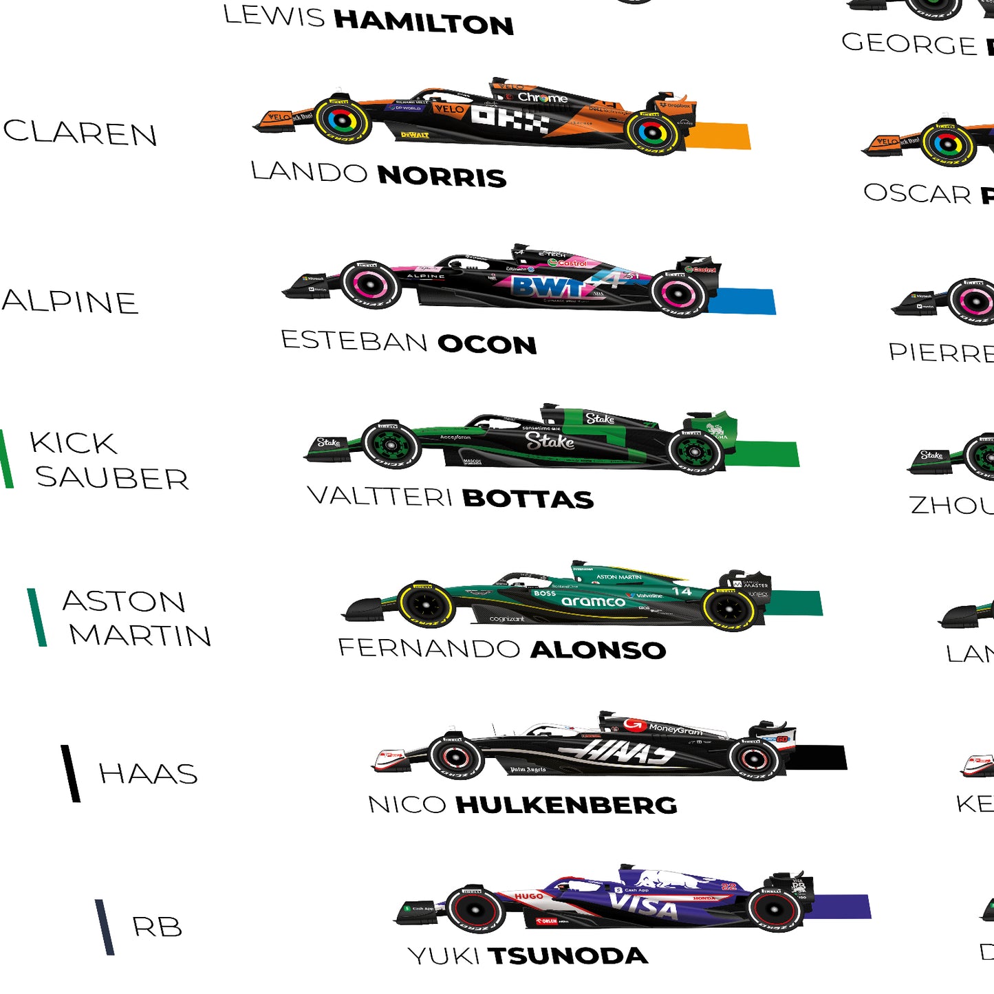 a poster with a number of cars on it