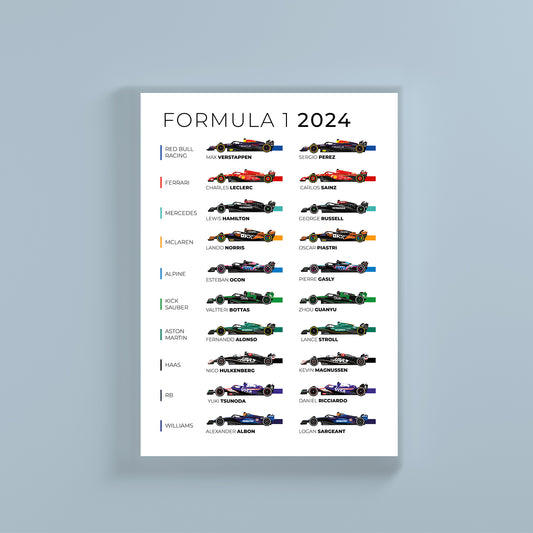 a poster with a bunch of cars on it