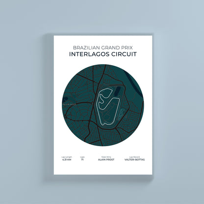 Interlagos, Brazil wall print by SportsChord