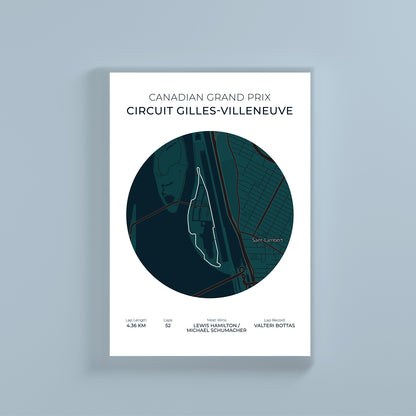 Circuit Gilles Villeneuve, Canada wall print by SportsChord