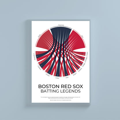 Boston Red Sox sports statistics chord diagram wall print